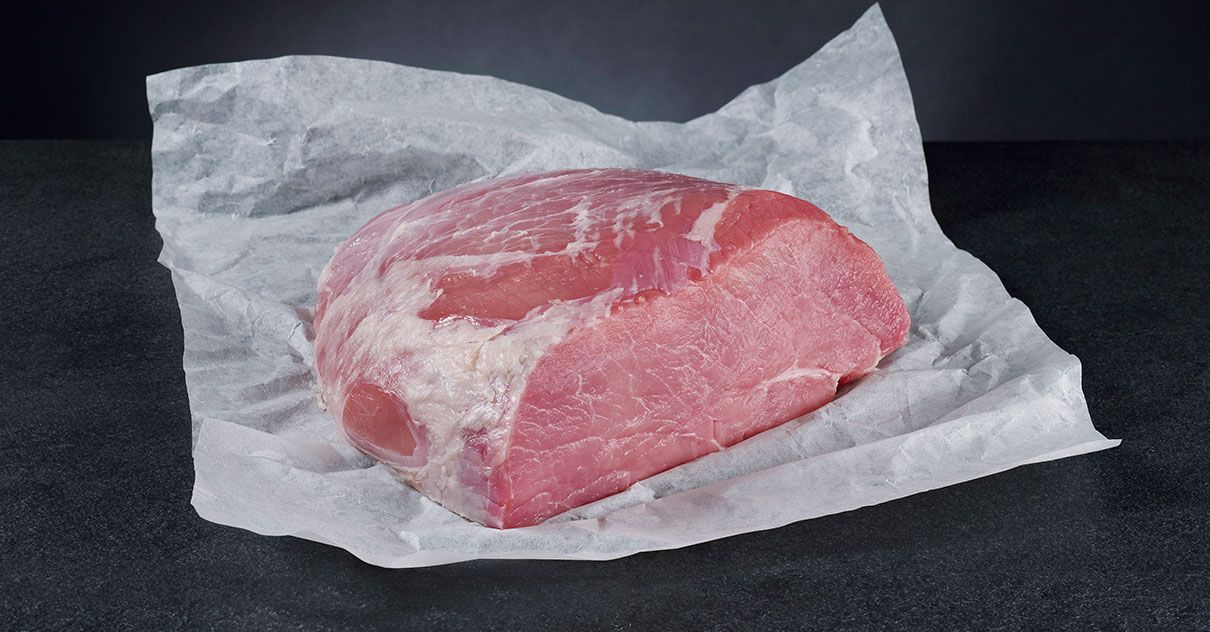 Stück Fleisch "Schale" auf Papier